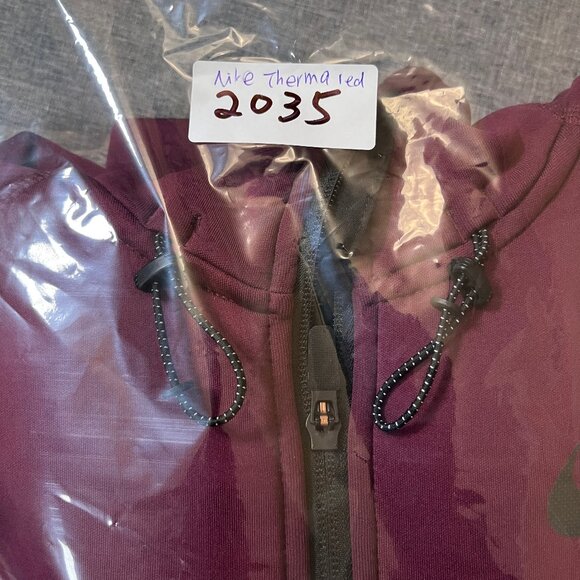 Nike Therma Sphere Max Training Hoodie Jacket - Men's Size M - Dark Red - Picture 15 of 15